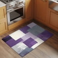 thumbnail image 2 of Abstract Purple Front Door Rugs 2x3 ft White Gray Gradient Graffiti Color Block Small Rug for Entryway Non Slip Washable Bathroom Door Mat Absorbent Floor Mat for Indoor Entrance, 2 of 9