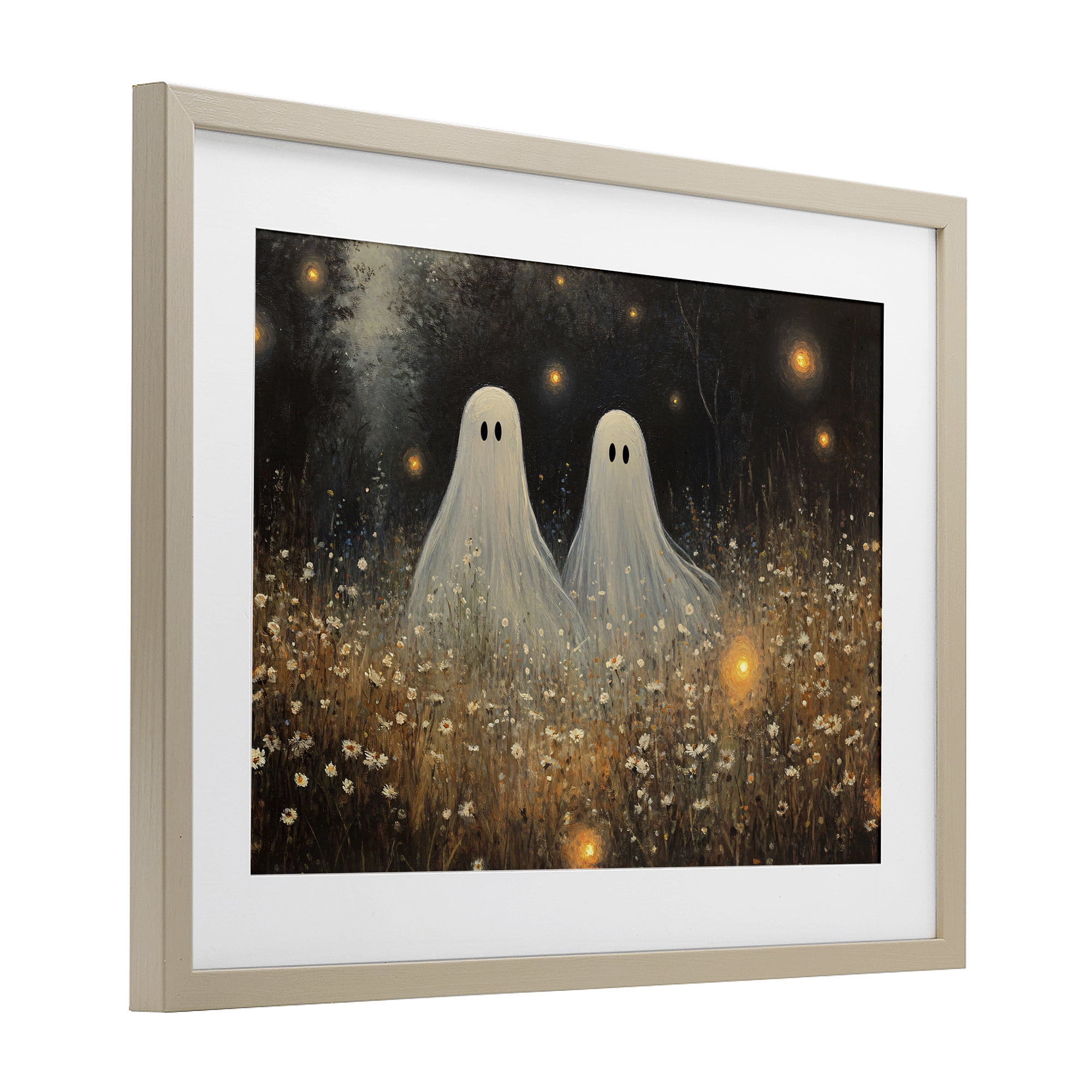 Stupell Industries Ethereal Ghost Twins Birch Framed Print Under Glass, design by Jacky Ngan