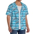 thumbnail image 2 of Goofa Dolphin Printed Men's Casual Short-sleeved Shirt,Lightweight Breathable Button-down,Summer Casual men's top,Versatile Fashion shirt-Small, 2 of 7