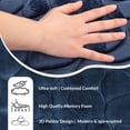 thumbnail image 5 of Memory Foam Runner Bath Mat Navy Blue Pebble Design 48x18, 5 of 9