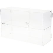 Plymor Clear Acrylic Rectangular Locking Display Case, 1 Shelf, 13" H x 21" W x 7.5" D
