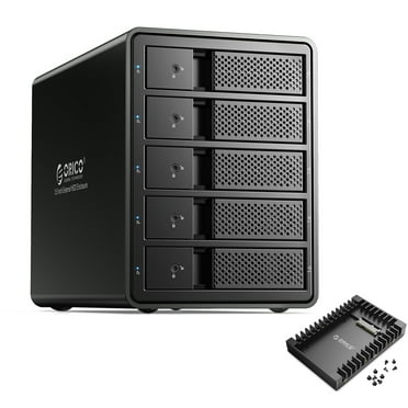 ORICO 5 Bay 3.5" Hard Drive Docking Station with 2.5" to 3.5" Internal Hard Drive Adapter Bracket USB 3.0 to SATA 5Gbps SSD/HDD Docking Station Max Up to 80TB,Built-in 150w Power & Fan Support UASP