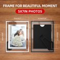 thumbnail image 2 of Picture Frames Komimaci - Marco de fotos de vidrio (5 x 7 pulgadas), acabado plateado, 2 of 7