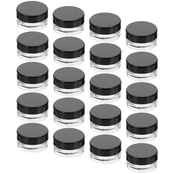 MERRYHAPY 20Ud Frascos Para Crema Cosmética Negros Con Conveniente Para Cuidado Diario De