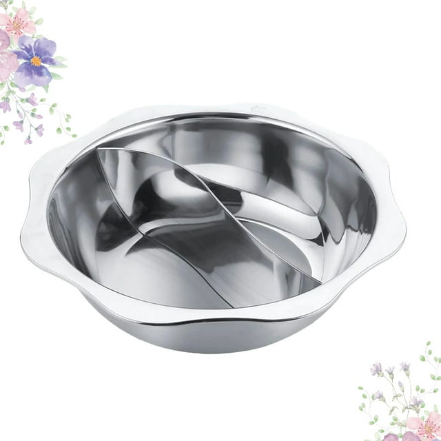 OULII Cooking Pots Dual Pot Design Hot Pot Cookware Stainless Steel 1Pcs