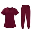thumbnail image 2 of Conjunto de enfermería para mujer, trajes de trabajo, pantalones largos suaves, uniforme de enfermera, uniforme médico XL, 2 of 7