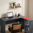 thumbnail image 2 of Escritorio Esquinero L Homeoffice Estudiantil color Gris Oxford material MDP. Incluye tabla porta pape y calculadora, 2 of 6