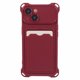 thumbnail image 3 of KAIYANG Serie HRX para iPhone 14 Funda de TPU con tarjetero para teléfono móvil (recorte preciso) Estilo D iPhone 14 Vino tinto, 3 of 5