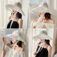thumbnail image 2 of CoCopeanut Summer White Lace Fisherman Hat Female Japanese Big Head Circumference Thin Section Breathable Sun Protection with Rope Bob Hat, 2 of 6