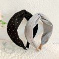 thumbnail image 5 of SPRING PARK Headbands for Women Girls Wide Cross Knot Turban Headband Fashion Cross Knot Hair Bands Hair Hoop with Solid Colors, 5 of 8