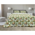 thumbnail image 1 of Exotic Comforter & Sham Bedding Set, Vivid Parrots on Floral Branches with Orchids and Philodendron, 3 pcs Duvet Set Microfiber Filling Quilt, 5 Sizes, Ivory and Multicolor, by Ambesonne, 1 of 4