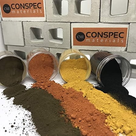 8-oz. Mixed Colors Powdered Color for Concrete, Cement, Mortar, Grout, Plaster Brown, Jet Black, Yellow, Terracotta, Colorant, Pigment$$Tools & Hardware Other