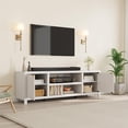 thumbnail image 5 of Fluted TV Stand for 80 Inch, Modern Entertainment Center with Storage, Wooden Media Console Cabinet with Fluted Door and Gold Handle for Living Room Bedroom, 5 of 7
