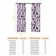 thumbnail image 6 of Spring Purple Leaves Blackout Curtains for Bedroom, Country Botanical Pastoral Leaf Beige Thermal Insulated Kitchen Drapes with Grommets, Light Blocking Window Treatment, 2 Panels 52" x 72", 6 of 7