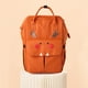 thumbnail image 4 of Mochila de pañales cambiador grande para pañales multifunción para bebé con cambiador portátil Soporte para chupete Correas para cochecito - naranja, 4 of 7