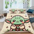 thumbnail image 2 of Yoda Baby Themed Bed Sheet Set Three Piece Set 53x79 Inches Comfortable And Skin Friendly Unique Design Creating A Star Studded Night, 2 of 6
