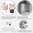 thumbnail image 5 of Designart 'Peonies and Rose With Flower Box' Farmhouse Circle Metal Wall Art 11x11 - Disc of 11, 5 of 5