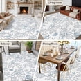 thumbnail image 6 of Summer Washable Living Room Rugs 5'x7', Retro Ocean Shell Starfish Conch Coral Low Pile Throw Large Area Rugs Non-Slip Sturdy Edge Binding Carpet for Dining Room Bedside Kitchen, 6 of 9