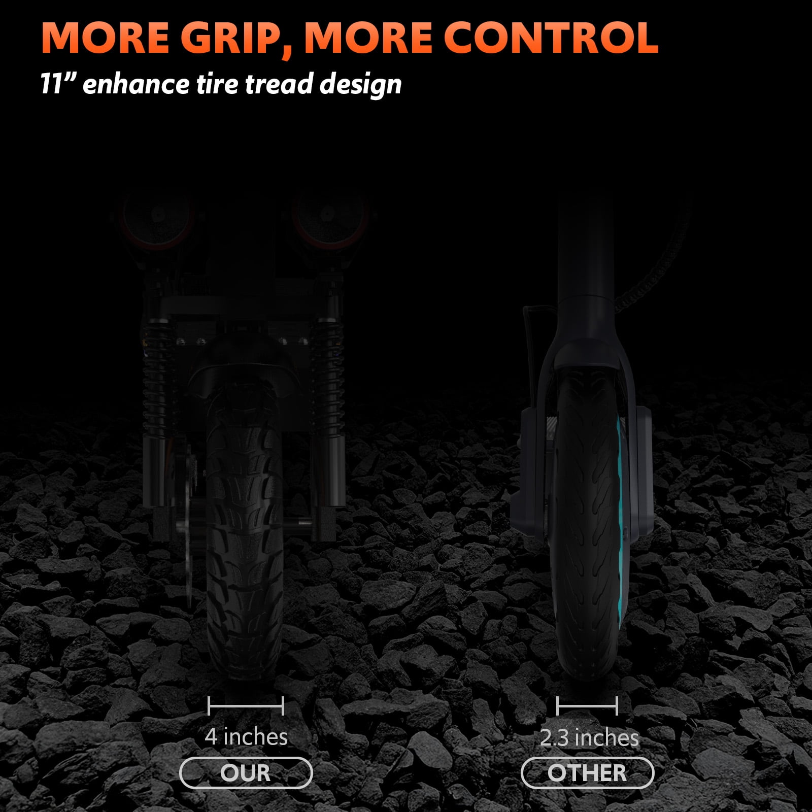 1200W Off Road Electric Scooter for Adult, 48V 15AH Folding E-Scooters Up to 31Mph & 31Miles Range,11" All Terrain Tire E-Scooter with Double Suspension & Side Light