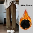 thumbnail image 2 of Women High Waist Casual Wide Leg Long Pants Trousers Stretch Twill Pants With Pocket Thin Capris Pants For Women, 2 of 7