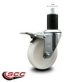 thumbnail image 2 of 4 Inch Nylon Swivel 1-3/4 Inch Expanding Stem Caster Total Lock Brake SCC, 2 of 2