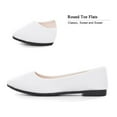 thumbnail image 3 of SAILING LU Women Flat Shoes Comfortable Slip on Multi-color Pointed Toe Ballet Flats White US 6, 3 of 6