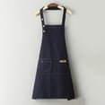 thumbnail image 2 of Kaireo Canvas Apron Blue,Canvas Apron Polyester Cotton Apron Cover Up Western Restaurant Hot Pot Shop Milk Tea Shop Work Clothes,Include:1*Apron, 2 of 4