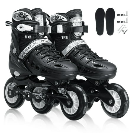 Speed Skates Professional Inline Speed Skating Racing Skates 3-Wheels Single-Row Roller Skates for Youth Adult Men and Women
