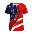 thumbnail image 4 of MEICHEN Women's Short Sleeve Usa 250th Anniversary Blouse Fashion Crew Neck Print T Shirt Summer Patriotic Graphic Tee, 4 of 4