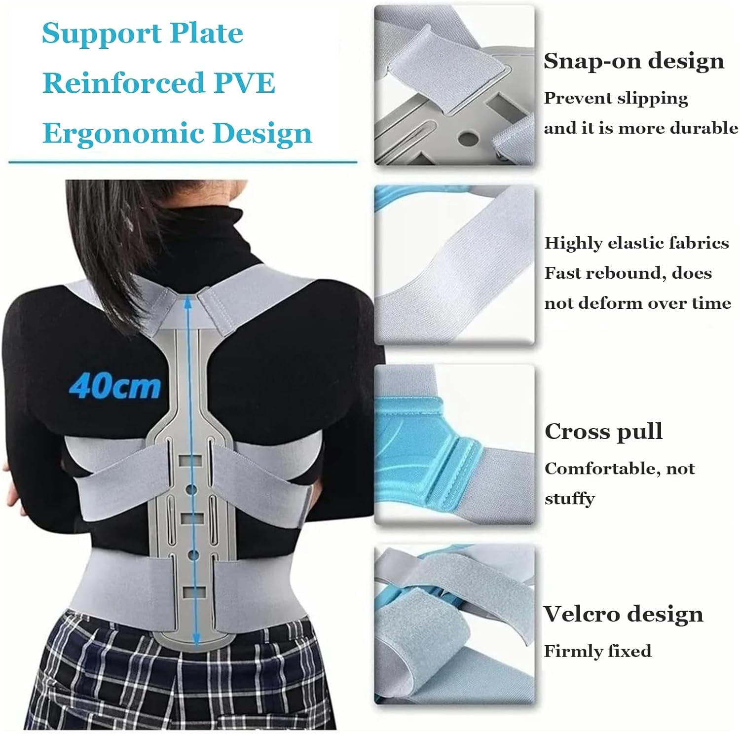 Invisible Back Posture Corrector, Scoliosis Back Brace Spine Belt, Shoulder Therapy Support, Adjustable MenWomen Poor Posture Correction Belt