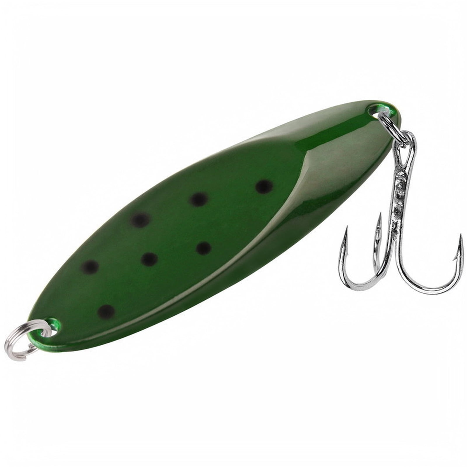WZXLTXD Pike Fishing Lure Metal Spoon 18g with Treble Hooks Long Casting Artificial Bait for Freshwater Bass 3D Eyes Spoon Lure Fishing Tackle
