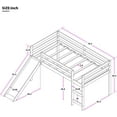 thumbnail image 7 of Harper & Bright Designs Wood Loft Bed with Slide for Boys Girls, Low ProfileMini Loft Bed Twin Size with Ladder, White, 7 of 7