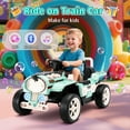 thumbnail image 5 of Farmdex 24 Volt Ride on Toys, Ride On Train Car for Toddlers with Parent Remote Control, Electric Car for Kids Aged 2-6, Spring Suspension, MP3, LED Lights, Bluetooth, Green, 5 of 10
