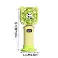 thumbnail image 3 of Foldable Handheld Fan with Digital Display 3 Speed Settings USB Rechargeable Portable Mini Fan Desktop 2-in-1 with Lanyard Quiet Personal Cooling for Travel Office Home by PALIFEUR, 3 of 7