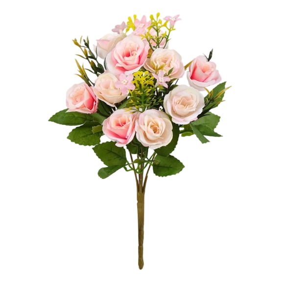 Artificial Small Rose Bouquet for Home Table Decor, Realistic Flower Arrangement for Wedding Centerpiece and Wall Decoration, Lasting Floral Display