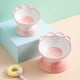 thumbnail image 3 of Cuenco elevado inclinado de cerámica pequeño para perros y gatos, cuenco elevado para agua y comida para gatos, cuencos de alimentación cómodos para mascotas, color rosa, 3 of 7