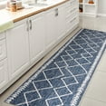 thumbnail image 5 of JONATHAN Y SANTA MONICA 2 x 10 Runner Rug, Derya Tribal Diamond Trellis - Blue/Ivory, SMB129C-210, 5 of 10