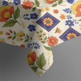thumbnail image 4 of Pioneer Flower Floral Print Pattern Rectangle Tablecloth 60"x120", Waterproof Polyester Table Cloth, Wipeable Spillproof for Dining Camping Indoor Outdoor, 4 of 6