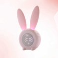 thumbnail image 3 of Rabbit Shaped Alarm Clock Cartoon Bedside Clock Kids Students Timer Night Light Pink, 3 of 9