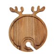 thumbnail image 2 of Wooden Appetizer Plate Snack Serving Board Charcuterie Tray Sturdy Wood for Christmas Party Restaurant Events, 2 of 9
