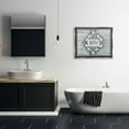 thumbnail image 4 of Stupell Industries Bath Grey Bead Board with Scroll Plaque Bathroom Luster Gray Framed Floating Canvas Wall Art, 24x30, by Bonnie Wrublesky, 4 of 5