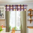 thumbnail image 3 of Yayeee Kitchen Valance Rod Pocket 54" x 18" Living Room Window Curtain, Purple Jam, 3 of 6