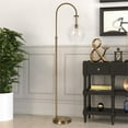 thumbnail image 2 of Henn&Hart 12" Brass Metal/Glass Floor Lamp, 2 of 12