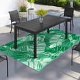 thumbnail image 3 of Mainstays 6 ft. x 9 ft. Green and White Polyweave Outdoor Rug, Palms, 3 of 9