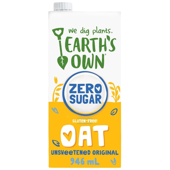Earth's Own Gluten-Free, Zero Sugar Original Oat Milk Alternative, 946 mL