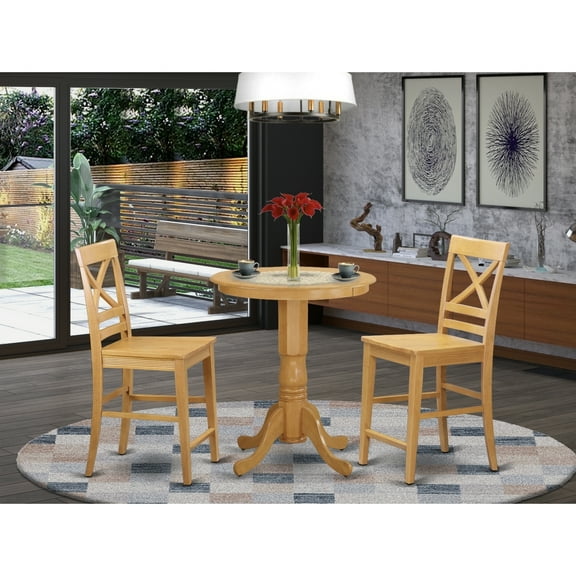 Kitchen Pub Set - 5 Piece High Table and Chairs - Dining Set for Small Spaces