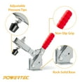 thumbnail image 2 of POWERTEC 4PK Toggle Clamp, 500lbs Capacity, 12130 Quick Release Vertical Clamps w/Antislip Rubber Pressure Tip for Woodworking Jigs and Fixtures, Welding, Drill Press, Crosscut Sled  (20335-P2), 2 of 7