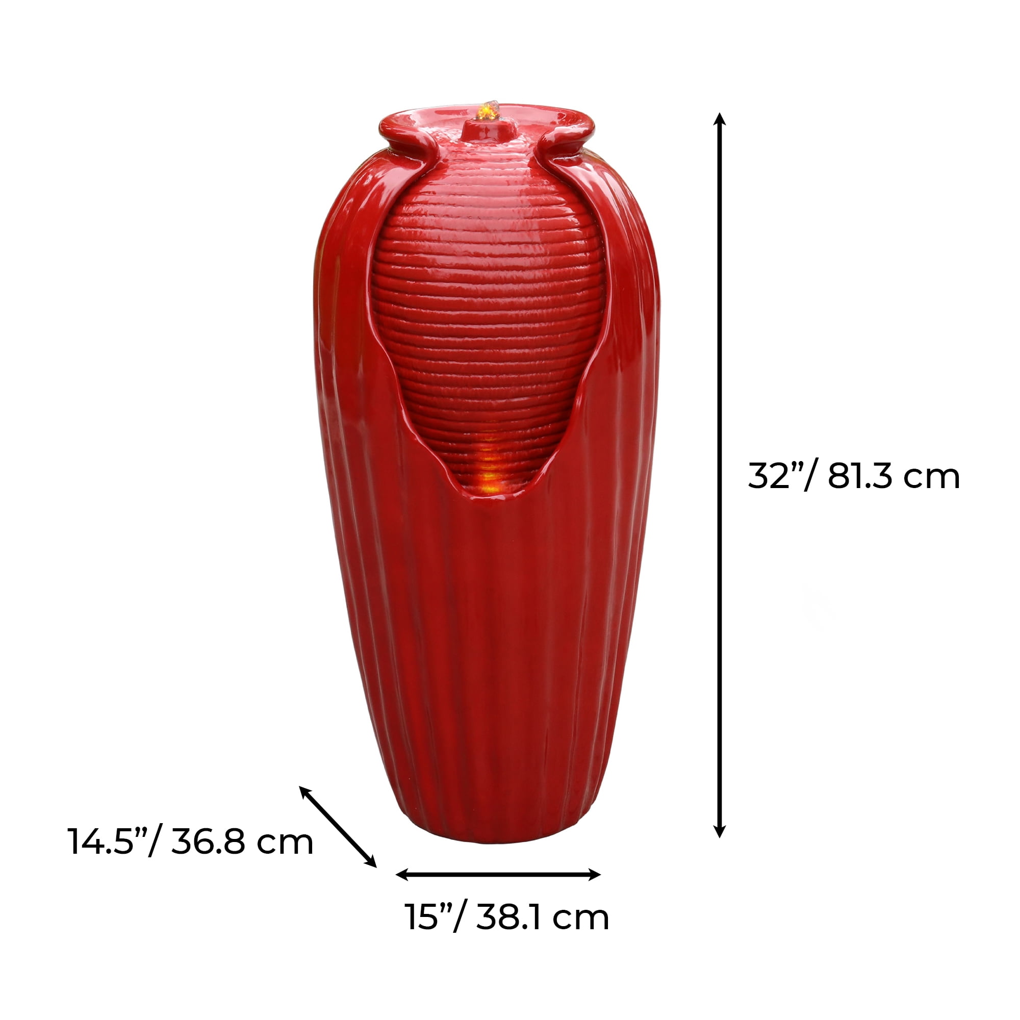 Teamson Home 32.01" LED Vase Water Fountain