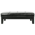 thumbnail image 5 of SAFAVIEH Jordan Modern Glam Tufted Cocktail Ottoman, Black, 5 of 11