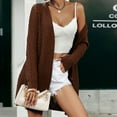 thumbnail image 4 of Pntutb Mujeres Casual Moda Sólido Cardigan Suéter de manga larga Outwear Cardigan Blusa Pntutb Pntutb-5451, 4 of 8